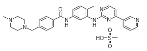 220127-57-1,Imatinib mesylate,Benzamide, 4-[ (4-methyl-1-piperazinyl)methyl]-N-[[4- methyl-3-[[4-(3-pyridinyl)-2-pyrimidinyl]amino]phenyl]-, monomethanesulfonate;Matinib mesylate;Imatinib Methanesulfonate;Imatinibmesylate & its intermediates;4-(4-Methyl-piperazin-1-ylmethyl)-N-[4-methyl-3-(4-pyridin-3-yl-pyrimidin-2-ylamino)-phenyl]-benzamide methanesulfonic acid salt;Veenat;4-(4-Methyl-piperazin-1-ylmethyl)-N-[4-methyl-3- (4-pyridin-3-yl)-pyrimidin-2-ylamino)-phenyl]-benzamidemethanesulf onic acid salt;methanesulfonic acid; 4-[(4-methylpiperazin-1-yl)methyl]-N-[4-methyl-3-[(4-pyridin-3-ylpyrimidin-2-yl)amino]phenyl]benzamide;